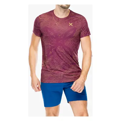 Montura Topographic Sublime T-Shirt Futópóló - wine red/lime