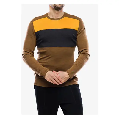 Smartwool Classic Thermal Merino Base Layer Colorblock Crew Boxed Termoaktív felső - fox brown h