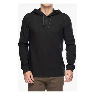 Smartwool Waffle Henley Hoodie Kapucnis felső - charcoal