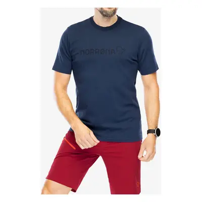 Norrona Cotton Norrøna Viking T-Shirt Férfi Pamut Póló - indigo night