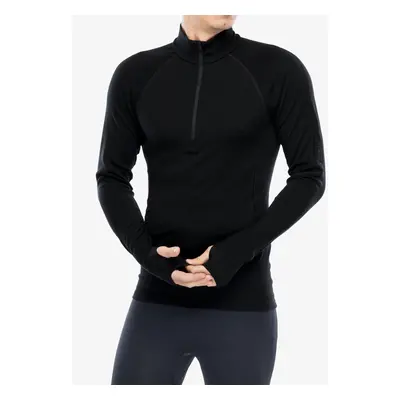 Icebreaker MerinoFine Polar LS Half Zip Termoaktív felső - black