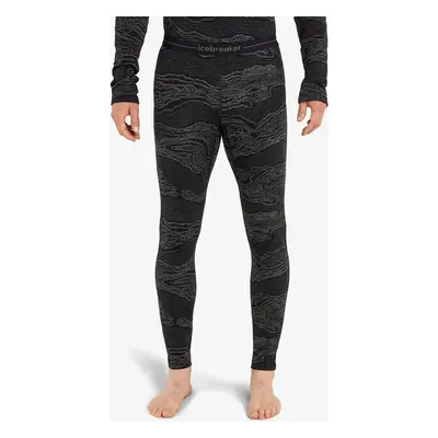 Icebreaker Merino Vertex Leggings Snow Guide Termoaktív hosszúszárú alsó - black/galaxy/j