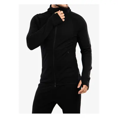 Icebreaker ZoneKnit LS Zip Hoodie Férfi Felső - black