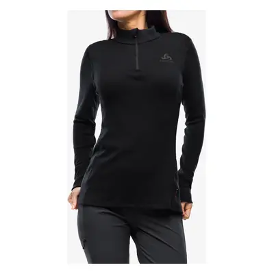 Odlo Merino BL Top Turtle Neck LS Half Zip Női hőszigetelő felső - black