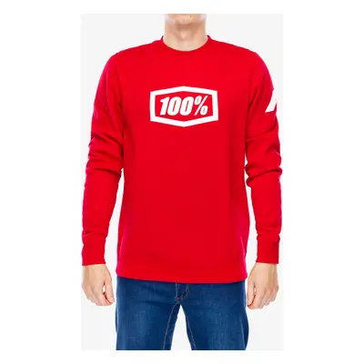 100% Icon Pullover Crewneck Fleece Sweatshirt Felső - deep red