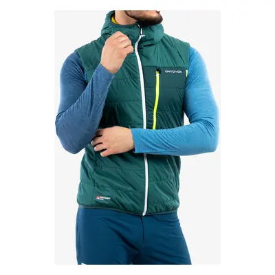 Ortovox Swisswool Piz Duan Vest Férfi Mellény - pacific green