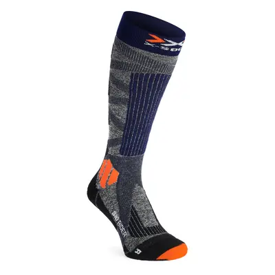 X-Socks Ski Rider 4.0 Sízokni - stone grey/melange blue