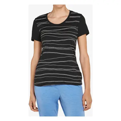 Icebreaker Merino Tech Lite SS Scoop Tee Sea of Summits Női merino gyapjú póló - black