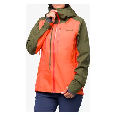 Norrona Lyngen Gore-Tex Jacket Női Túrasídzseki - olive night/orange alert