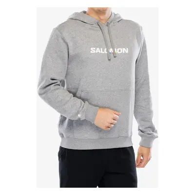 Salomon Logo Perf HD Kapucnis felső - heather grey