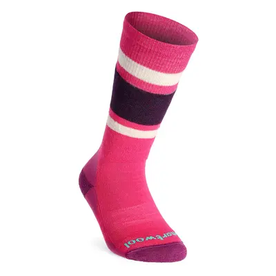 Smartwool Wintersport Full Cushion Stripe OTC Gyerekzokni - power pink