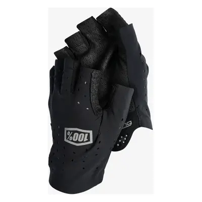 100% Sling Bike Short Finger Gloves Ujjatlan női kesztyű - black/black