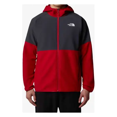 The North Face Glacier Heavyweight Full Zip HD Kapucnis felső - garnet red/asphalt grey