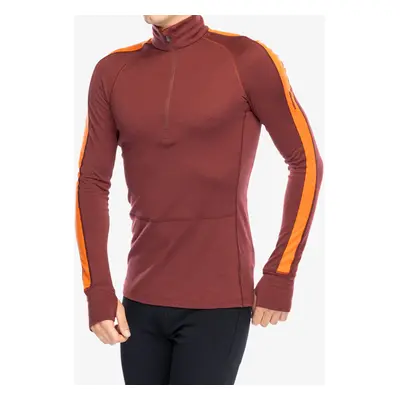 Icebreaker Merino ZoneKnit LS Half Zip Termoaktív felső - port/blaze/cb