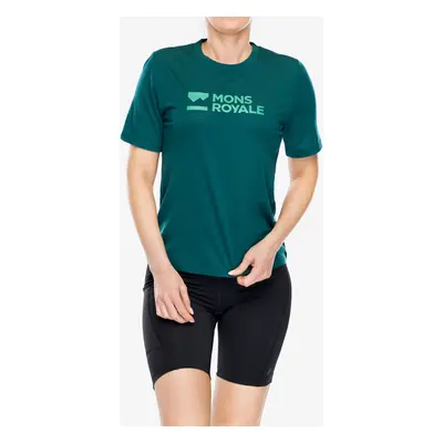 Mons Royale Icon Merino Air-Con Relaxed Tee Női merino gyapjú póló - evergreen