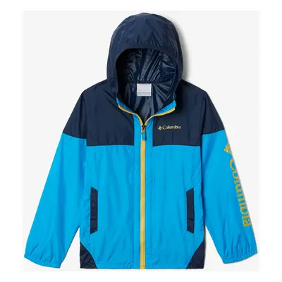 Columbia Flash Challenger Windbreaker Fiú Kabát - compass blue/collegiate navy