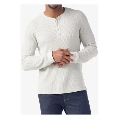 Smartwool Waffle Long Sleeve Henley Férfi pulóver - ash heather