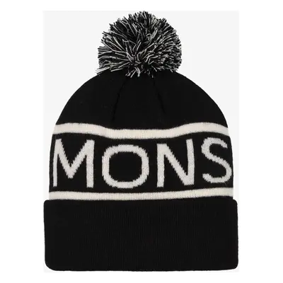 Mons Royale McCloud Pom Pom Merino Beanie Téli sapka - black/white