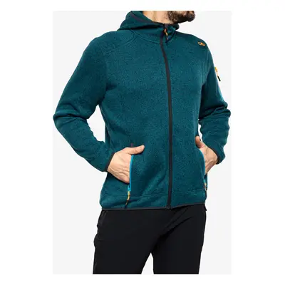 CMP Borgis Jacket Fix Hood Knitted Polár - deep lake/reef