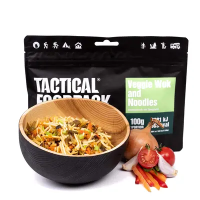 Tactical Foodpack liofilizált étel, zöldséges tészta wokban, g