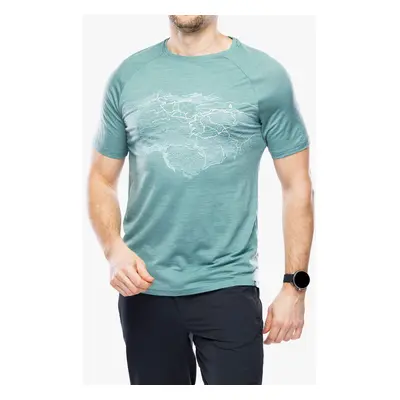 Odlo Ascent PW Topography T-Shirt Merinó póló - arctic melange