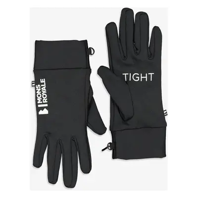 Mons Royale Elevation Wool Fleece Gloves Kesztyű - black