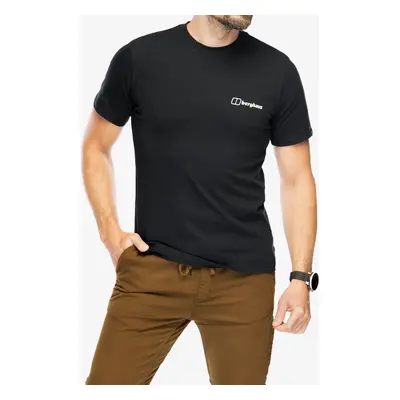 Berghaus Mtn Silhouette SS Tee Pamutpóló - black/black