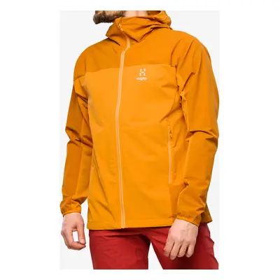 Haglofs Moran Softshell Hood Softshell Kabát - desert yellow/golden brown