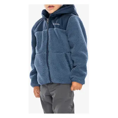 Columbia Boys Rugged Ridge Hooded Overlay Fiú kabát - dark mountain/collegiate navy