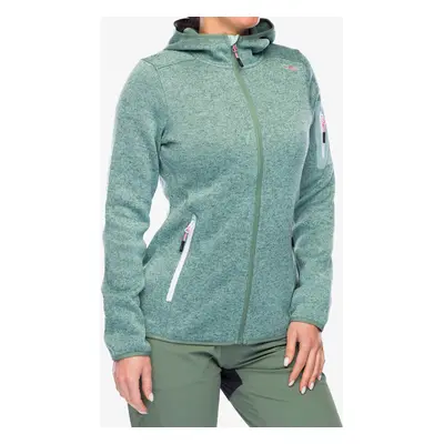 CMP Londra Fix Hood Jacket Knitted Női polár - jade/salvia