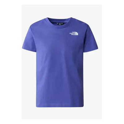 The North Face S/S Redbox Tee Back Box Graphic Póló fiúknak - dopamine blue