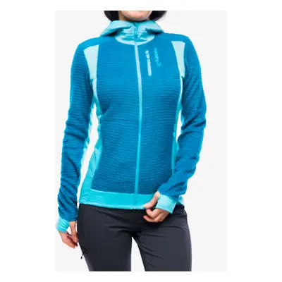 Norrona Falketind Alpha120 Zip Hood Női pulóver - aquarius/mykonos blue