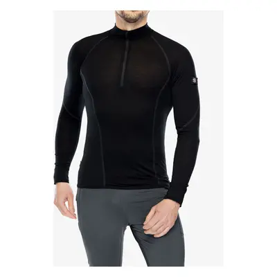 Sensor Merino Active Tee LS Zip Termoaktív felső - black