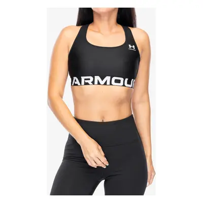 Under Armour HeatGear Authentics Mid Branded Bra Sport melltartó - black/white