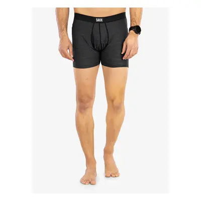 Saxx Hot Shot Boxer Brief Fly Termoaktív Boxeralsó - black heather