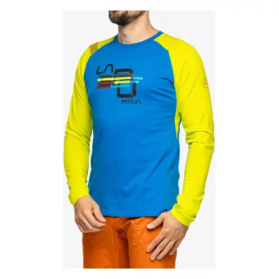 La Sportiva Stripe Cube Long Sleeve Hosszú ujjú póló - electric blue/lime punch