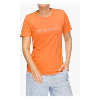 Norrona Cotton Norrøna Viking T-Shirt Női Póló - orange alert/peach amber