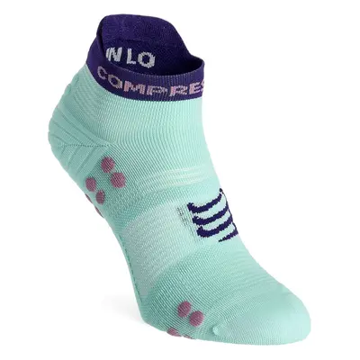 Compressport Pro Racing Socks v4.0 Run Low Futózokni - shell blue/purple