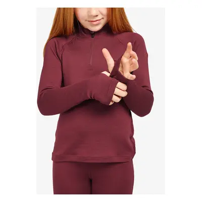 Icebreaker Kids Tech LS Half Zip Gyermek pulóver - port