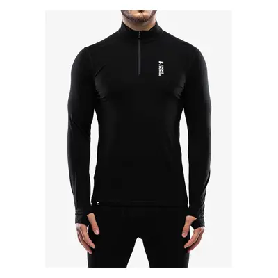 Mons Royale Cascade 1/4 Zip Termoaktív Felső - black