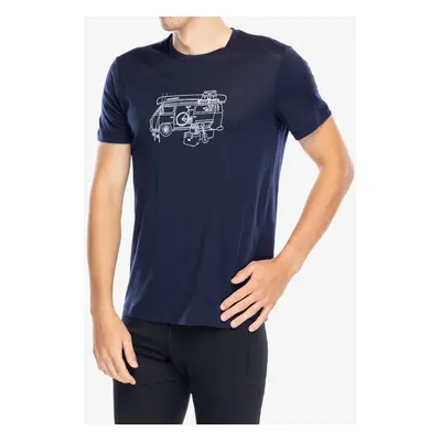 Icebreaker Merino TL SS Tee Van Life Merinó póló - midnight navy