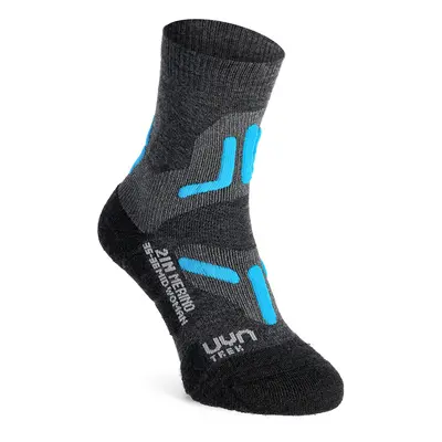 UYN Trekking 2IN Merino Mid Socks Női Zokni - mid grey/turquoise