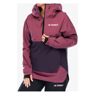 adidas TERREX Xperior 2L Lined RAIN.RDY Anorak Női sídzseki - quiet crimson/aurora black