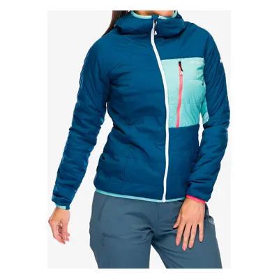 Ortovox Swisswool Piz Duan Jacket Női Bélelt Kabát - petrol blue