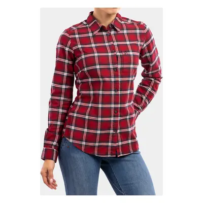 Fjallraven Ovik Flannel Shirt Női Ing - deep red