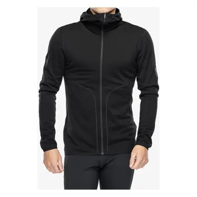 Icebreaker Merino Realfleece Elemental II LS Zip Hood Kapucnis felső - black