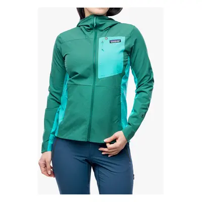 Patagonia R1 CrossStrata Hoody Női softshell-kabát - conifer green