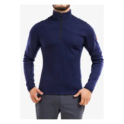 Sensor Merino UP L/S Fleece Short Zip Felső - deep blue