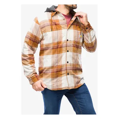 Carhartt Flannel Sherpa-Lined Hooded Shirt Jac Ing - carhartt brown