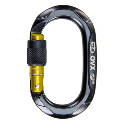 Climbing Technology OVX Carabiner Karabiner - antharcite/gold